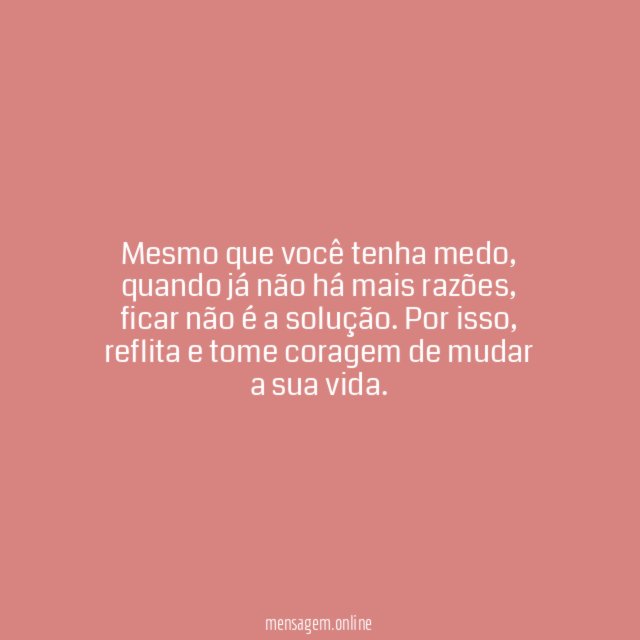 Ficar não é a solução