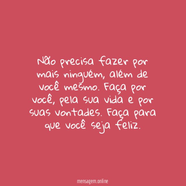 Faça por você