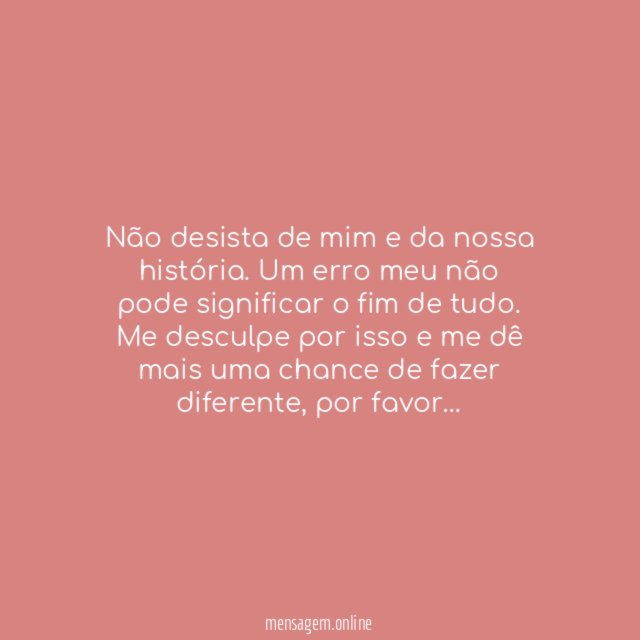 Não desista