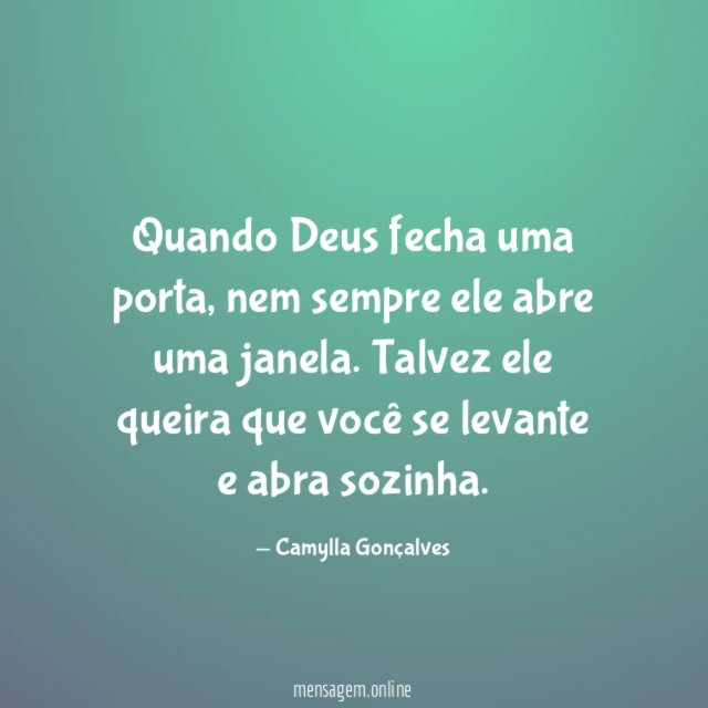 Quando Deus fecha uma porta