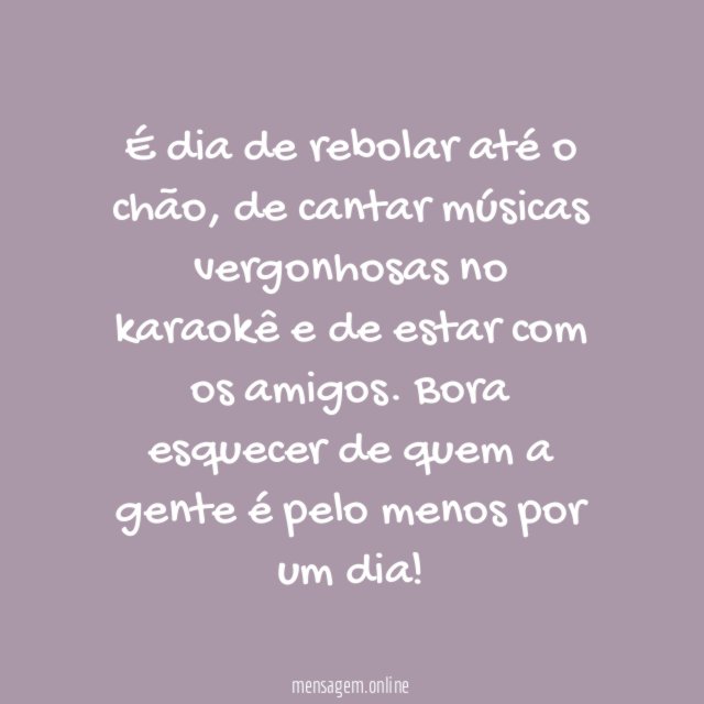 Sexta é sexta!