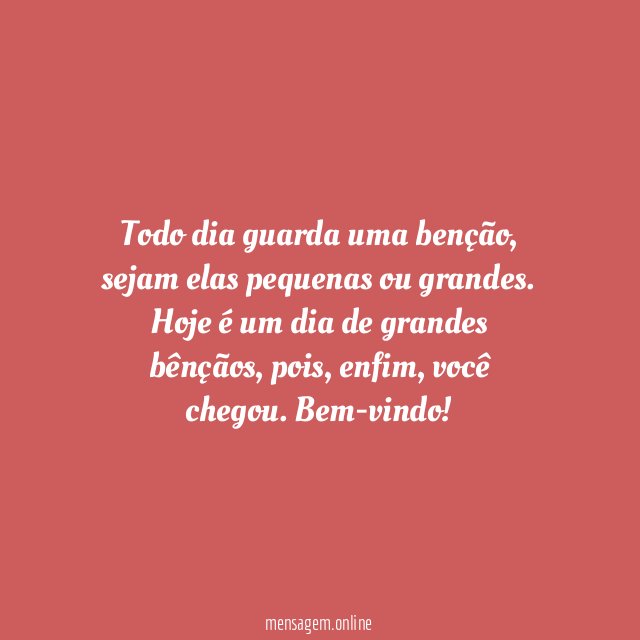 Um dia abençoado
