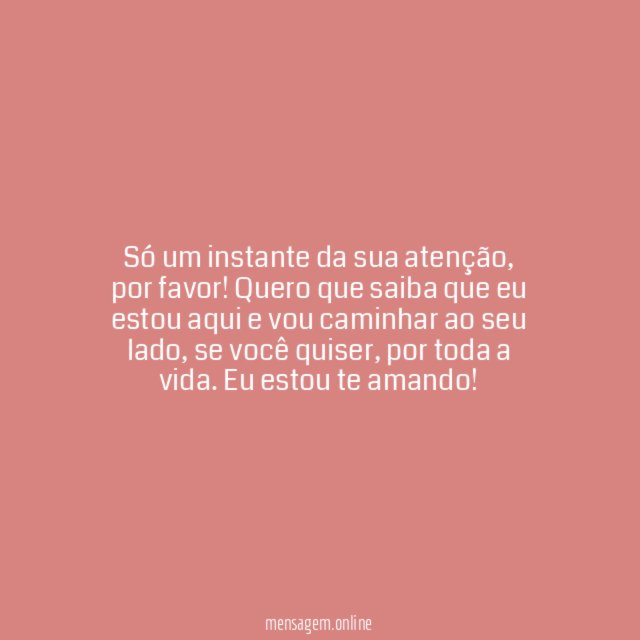 Eu estou te amando