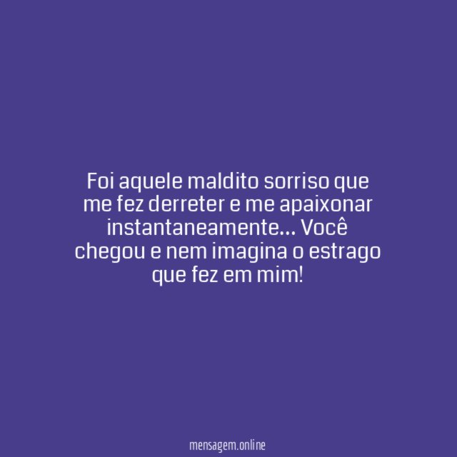 Um simples e perigoso sorriso