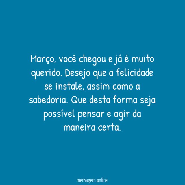Que a felicidade se instale!