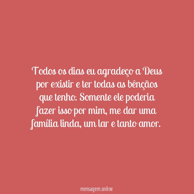 Todos os dias eu agradeço