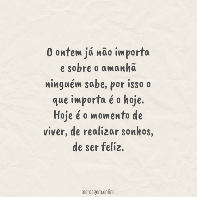 Apenas hoje
