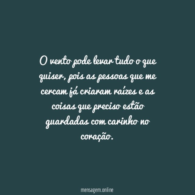 Tenho tudo o que preciso
