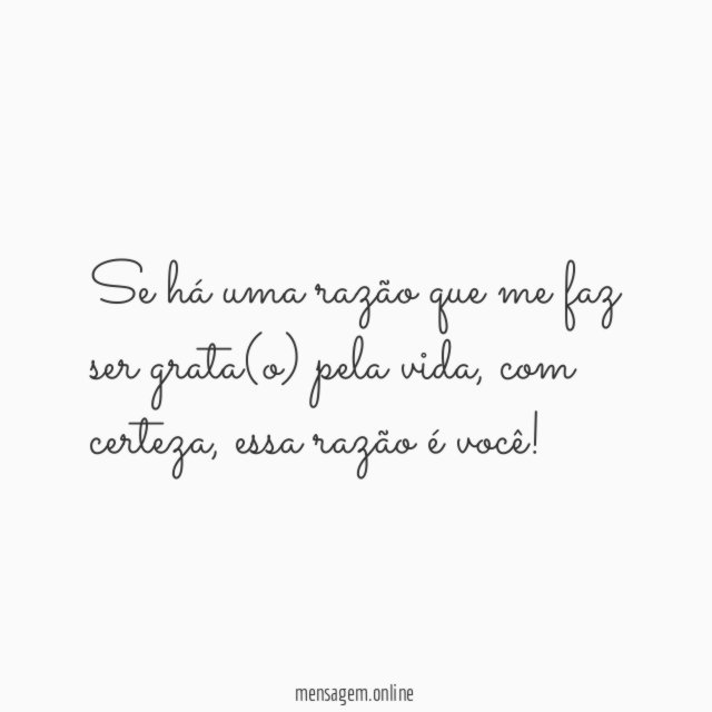 Você me aproxima da gratidão