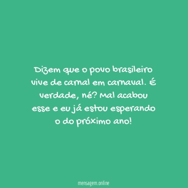 Já estou esperando o próximo