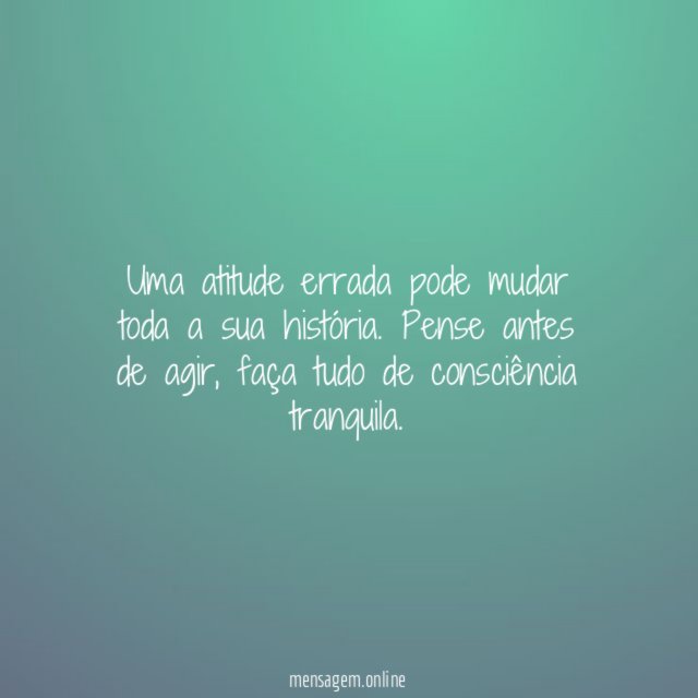 Consciência tranquila