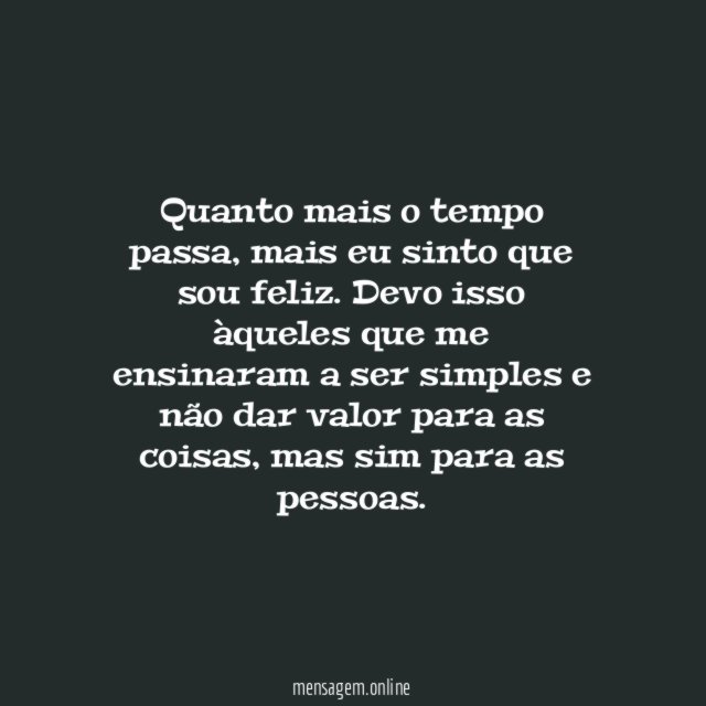 O valor das coisas simples