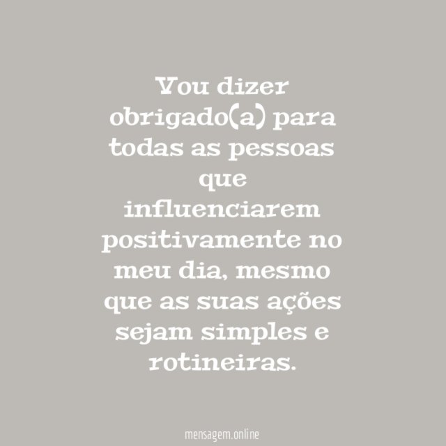 Obrigado(a)