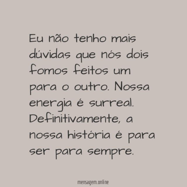 É para ser!