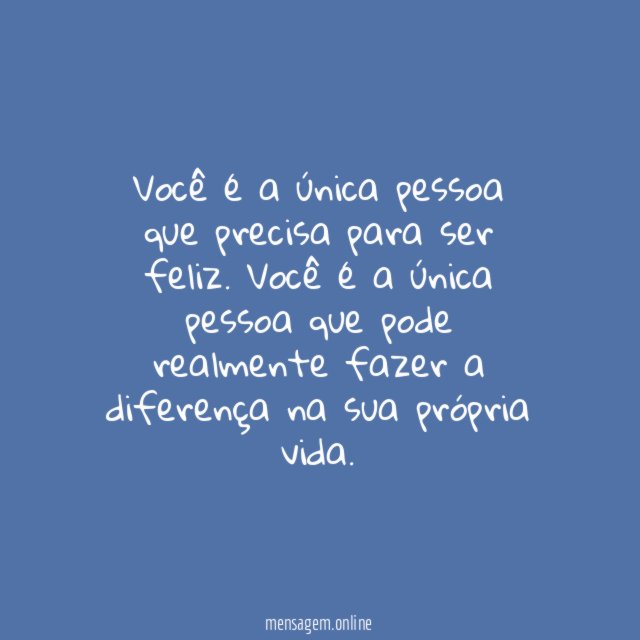 Você é o suficiente