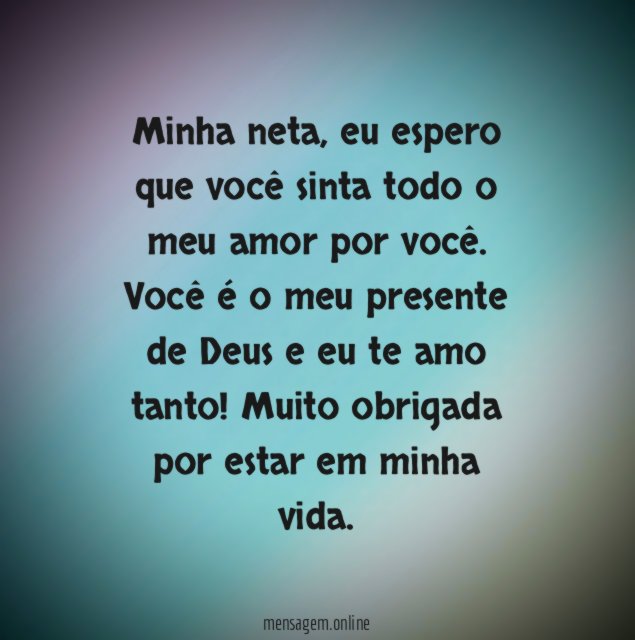 Que você sinta todo o meu amor