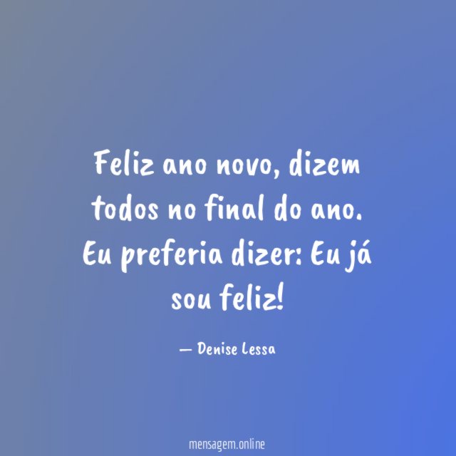 Feliz ano novo