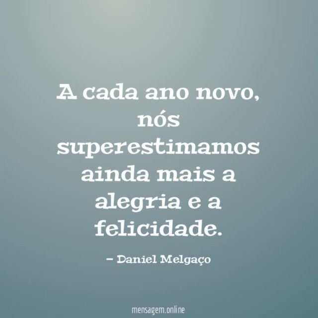 A cada ano novo