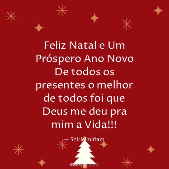 Feliz Natal e Um Próspero Ano Novo