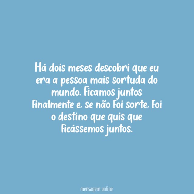 Sorte minha