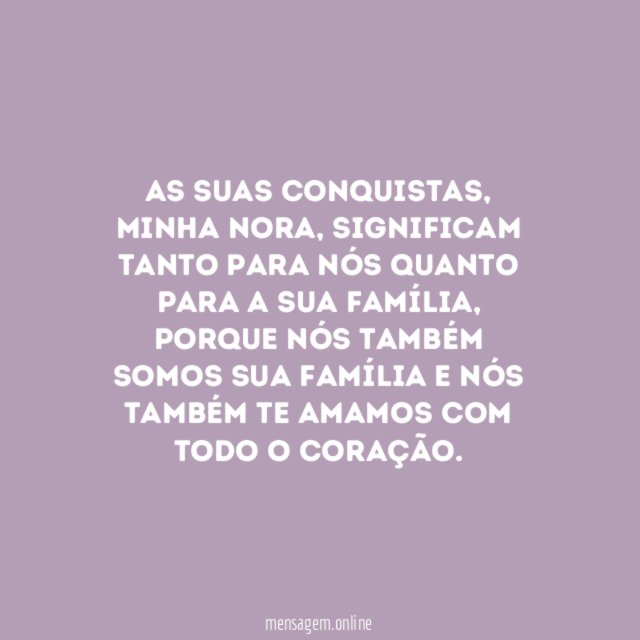 Suas conquistas são nossas conquistas