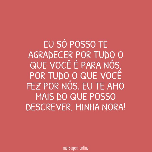 Obrigada por tudo