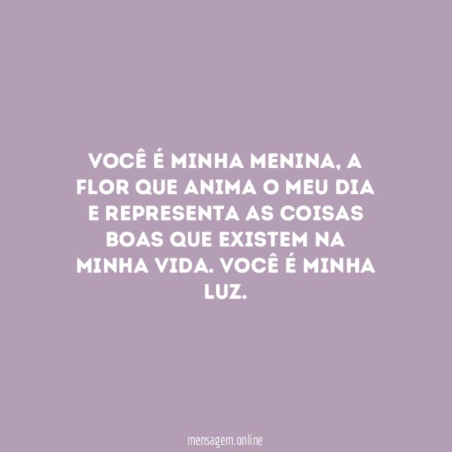 Você é minha menina