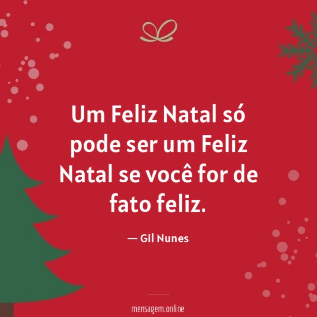 Um Feliz Natal só pode ser um Feliz