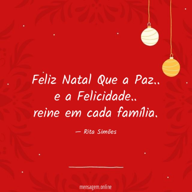 Feliz Natal Que a Paz
