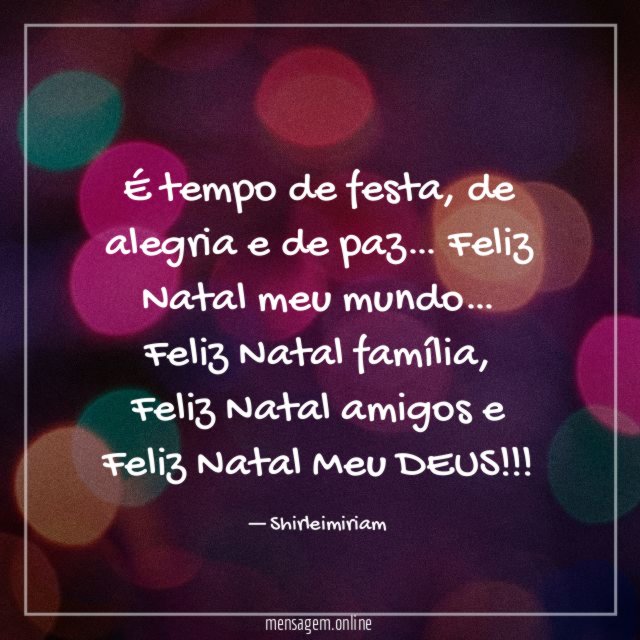 É tempo de festa
