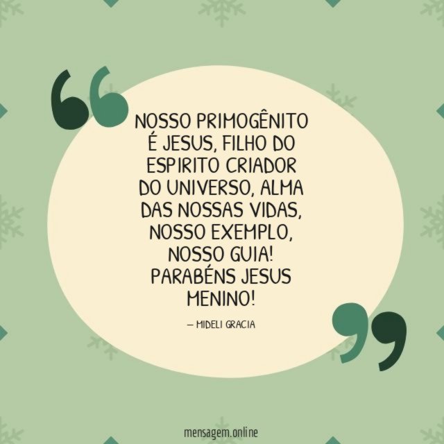 NOSSO PRIMOGÊNITO É JESUS