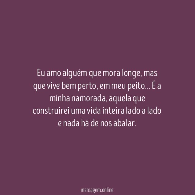 Alguém que mora longe
