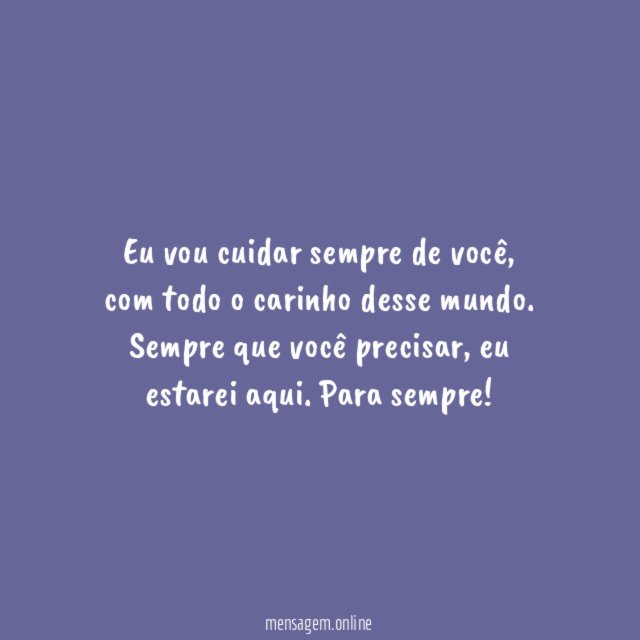 Vou cuidar