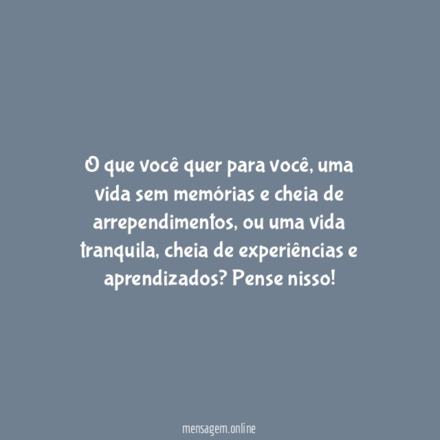 O que você quer?