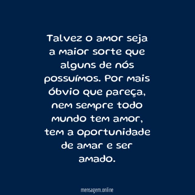 Ter um amor