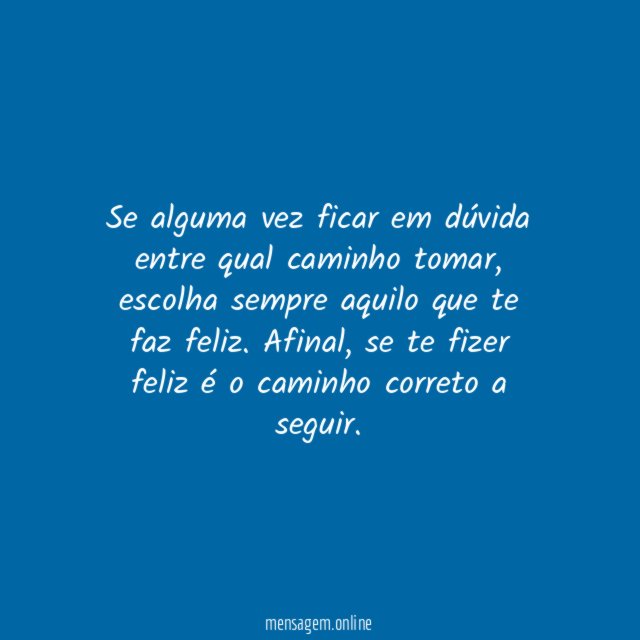 Escolha certeira