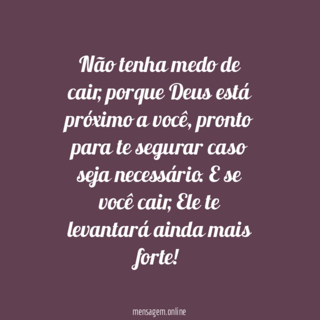 Ao cair, levante-se com Deus!