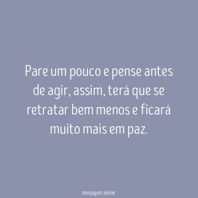 Para se retratar bem menos