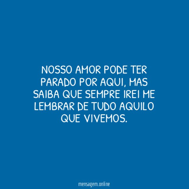 Sempre vou lembrar