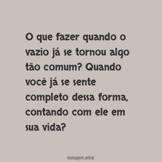 O que fazer?