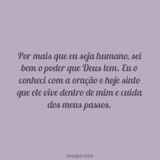 Deus cuida dos meus passos