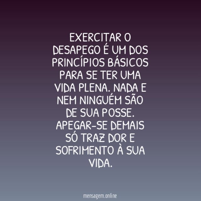 Dos seus apegos