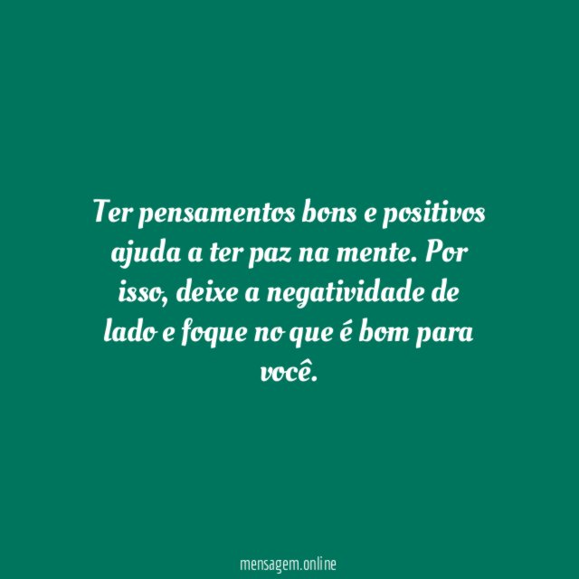 Bons pensamentos