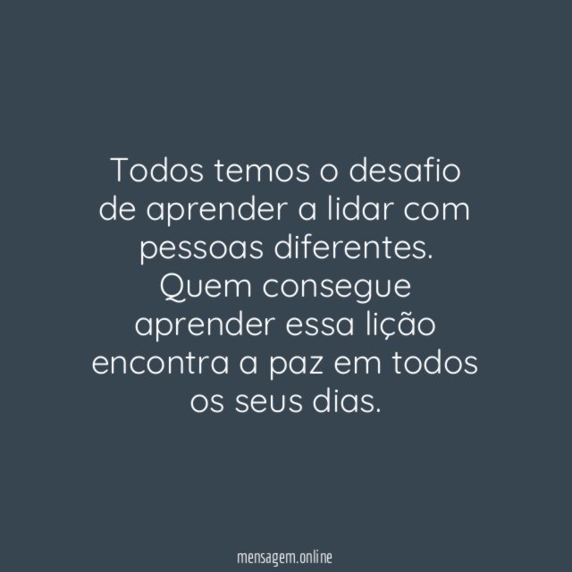 Pessoas diferentes