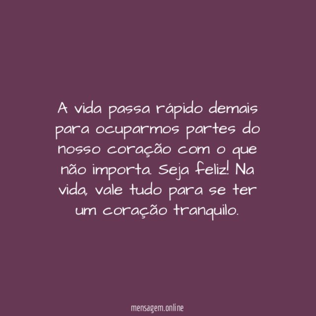 Por um coração tranquilo