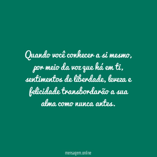 Ao conhecer a si mesmo