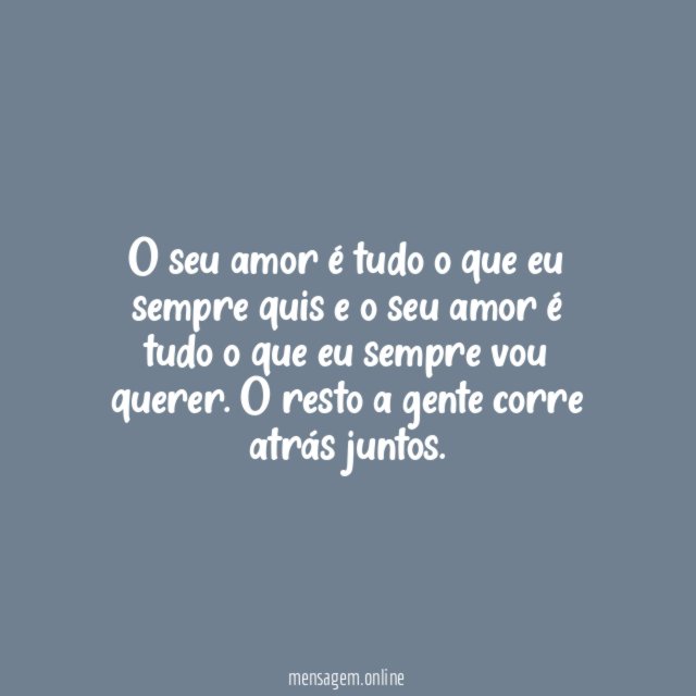 O seu amor