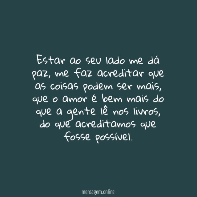 Você me dá paz