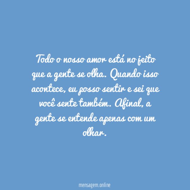 Quando a gente se olha