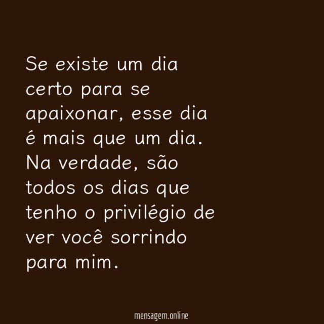 Dia de se apaixonar